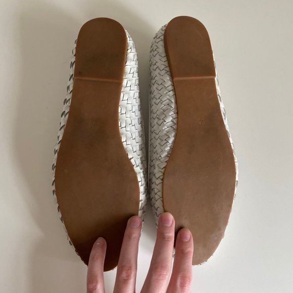 Jeffrey Campbell White Woven Flats Loafers - Picture 3 of 8